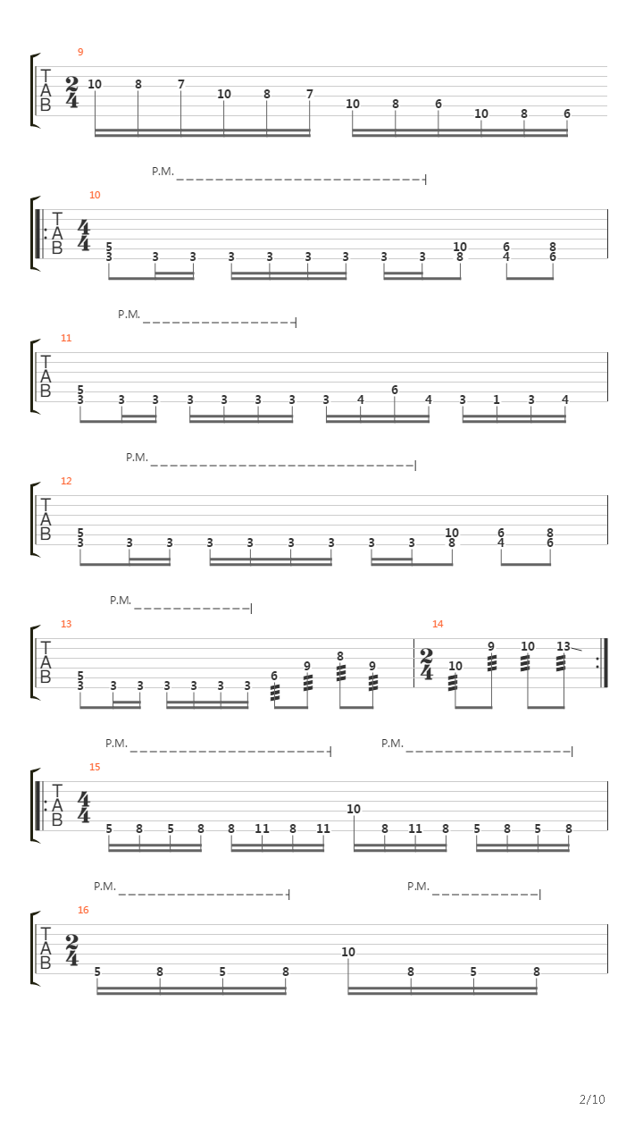 Tread The Floods吉他谱