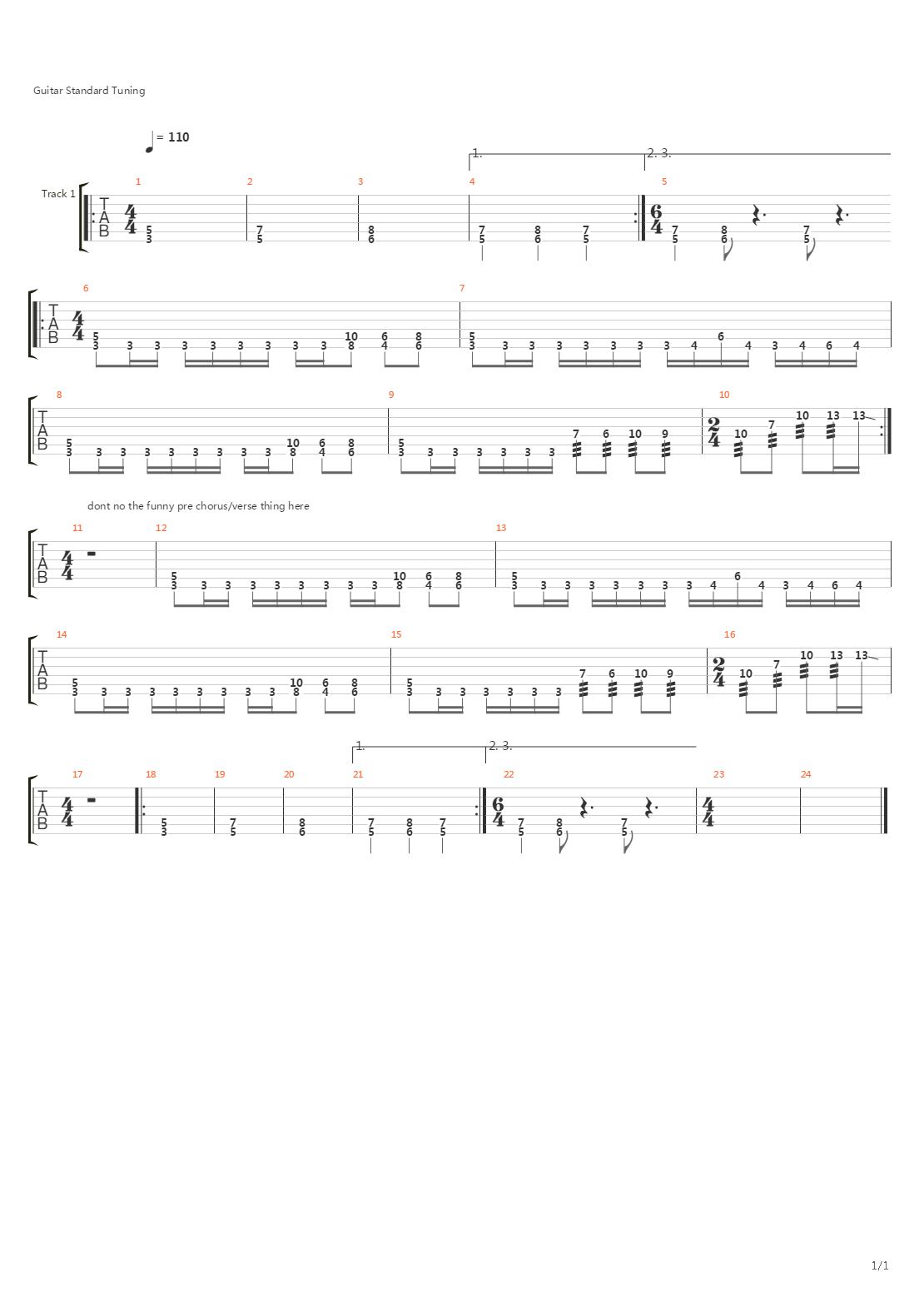 Tread The Floods吉他谱