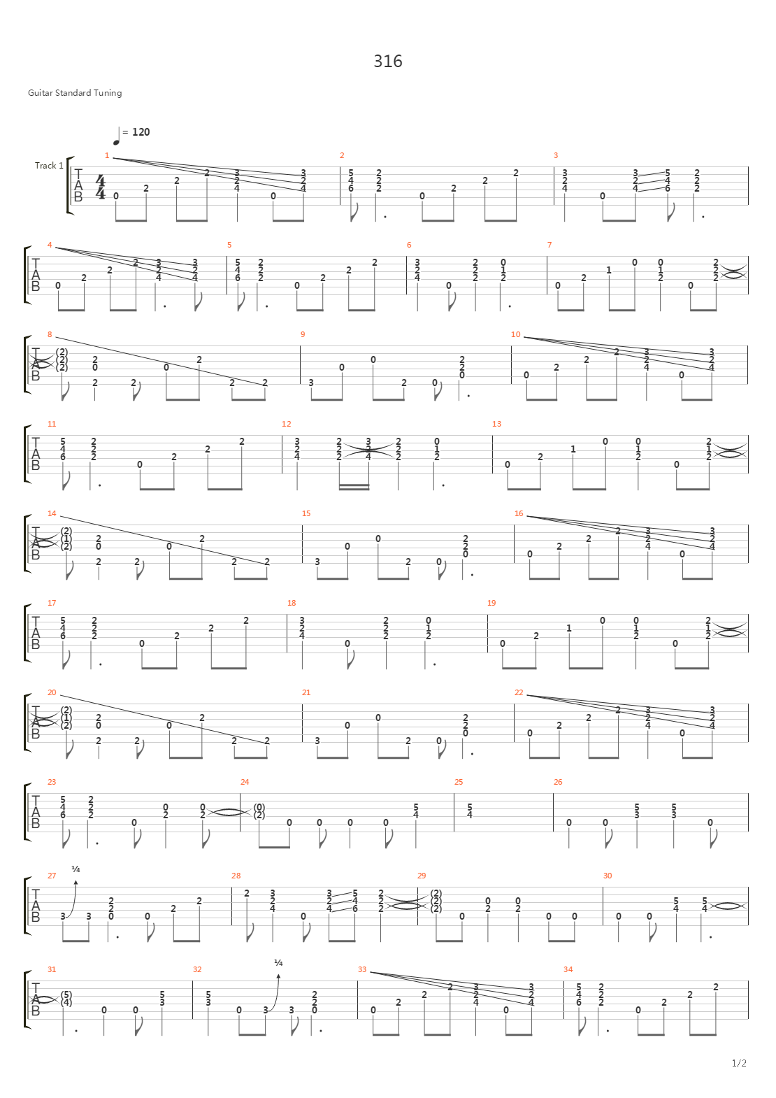 316吉他谱