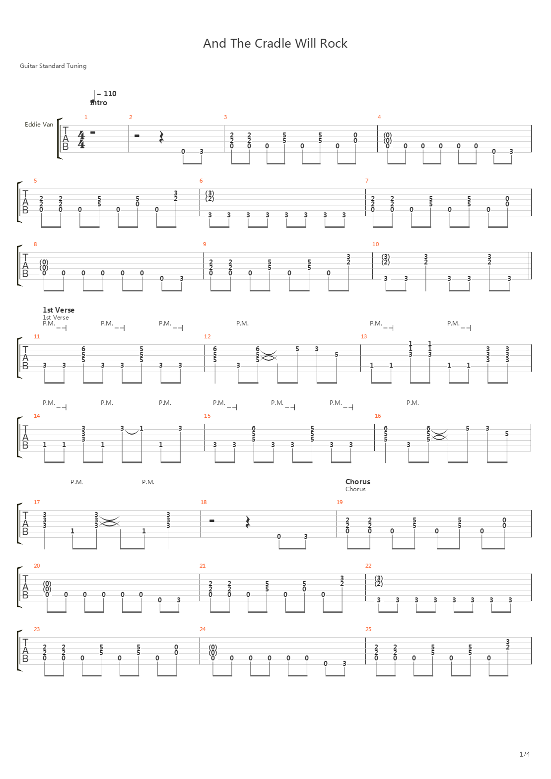 And The Cradle Will Rock吉他谱