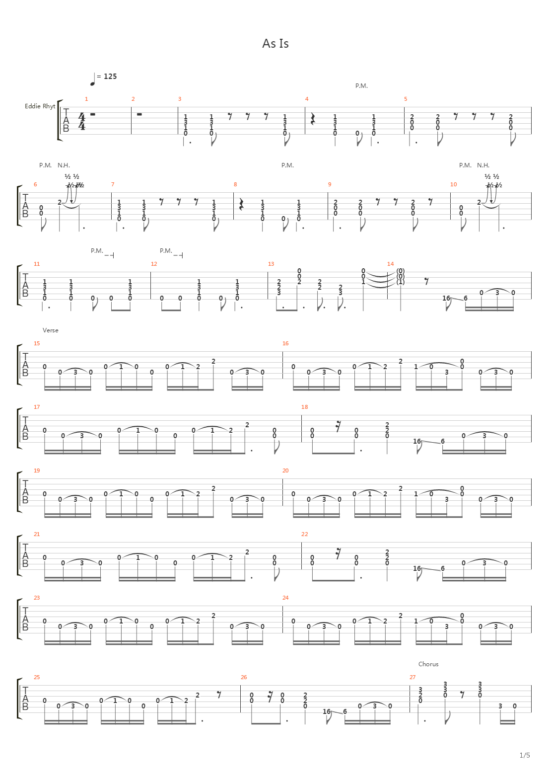 As Is吉他谱