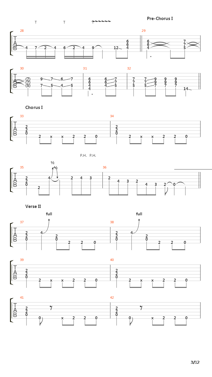 Doa吉他谱