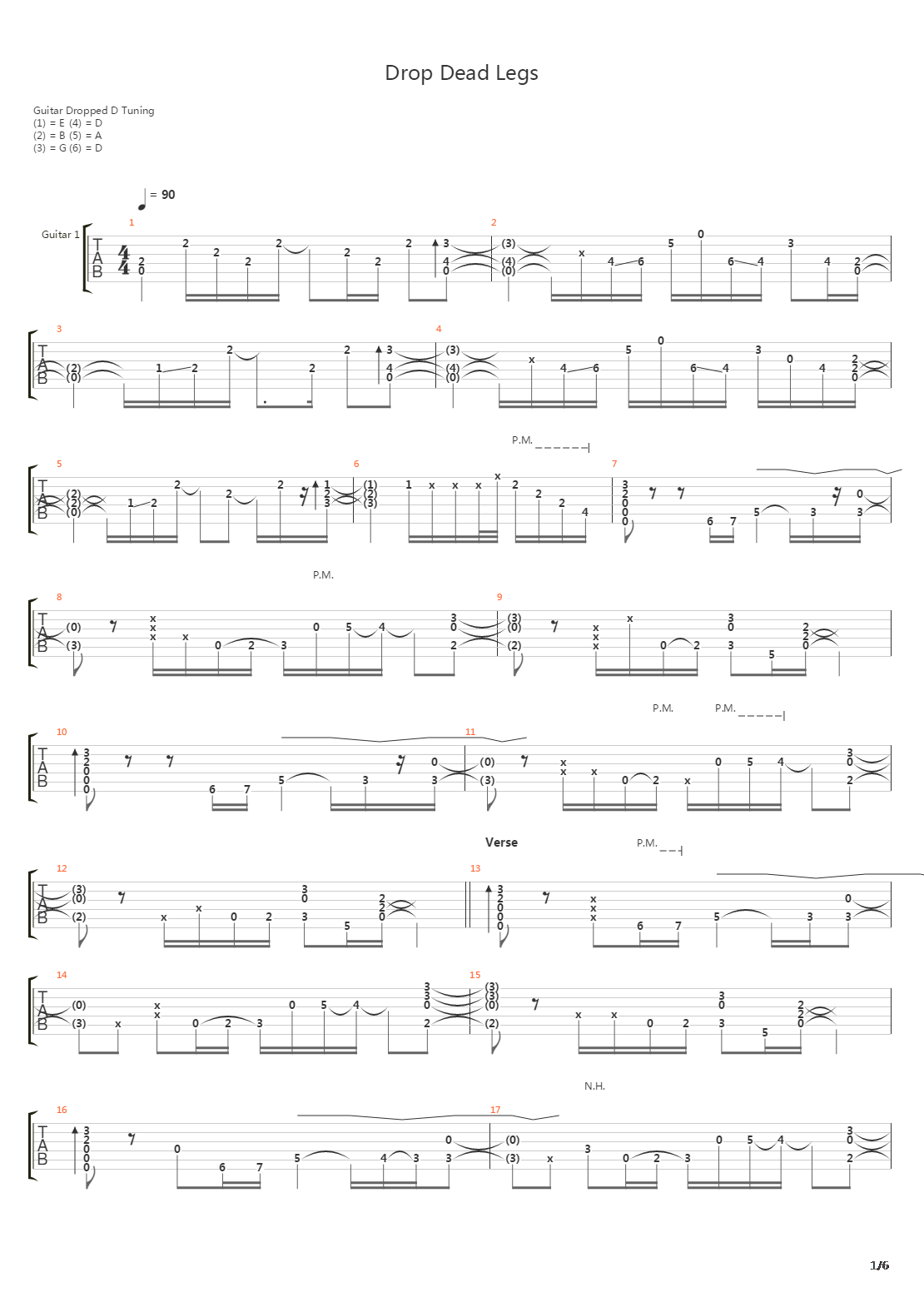 Drop Dead Legs吉他谱