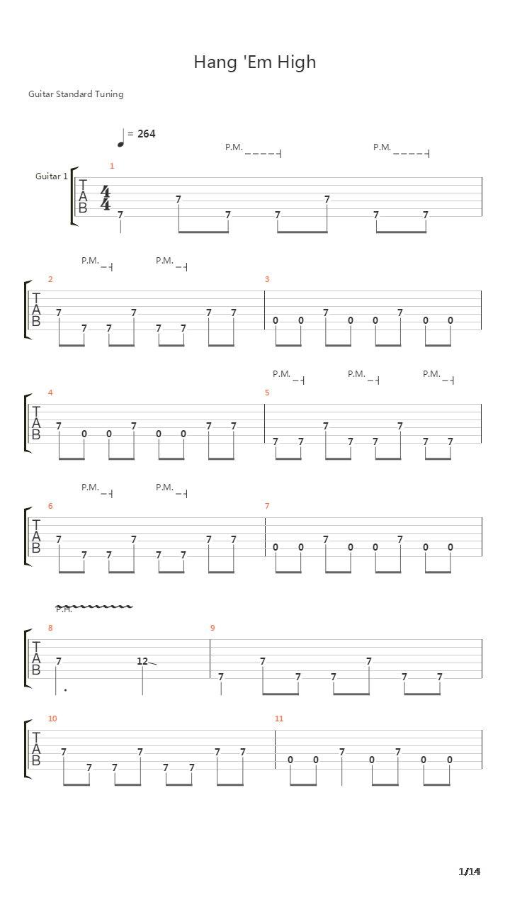 Hang Em High吉他谱
