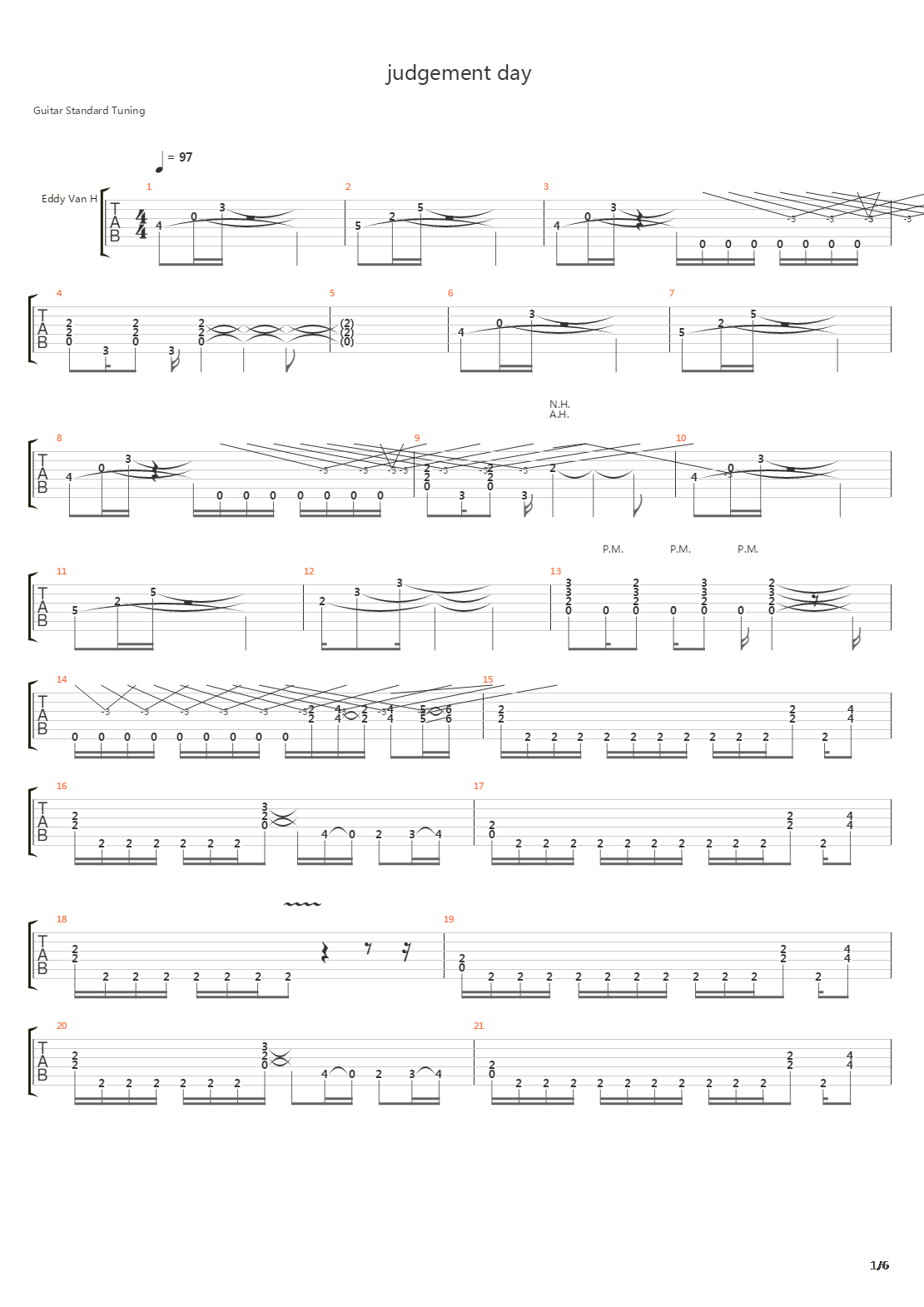 Judgement Day吉他谱