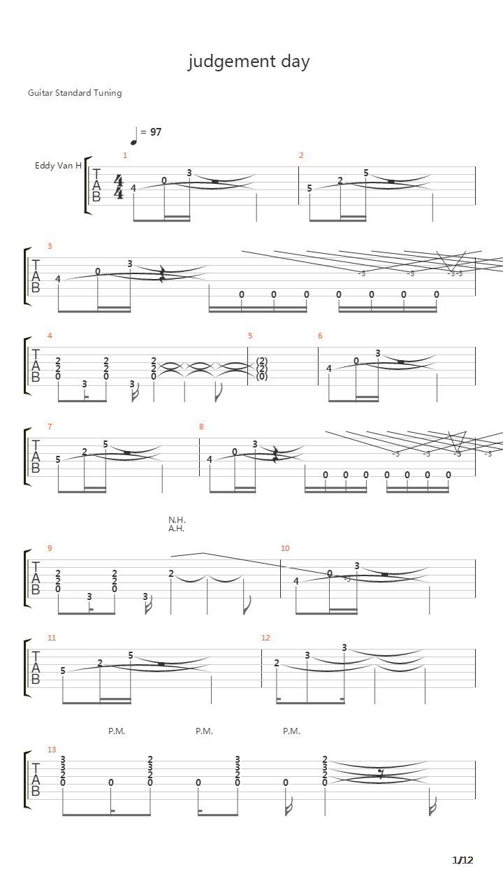 Judgement Day吉他谱
