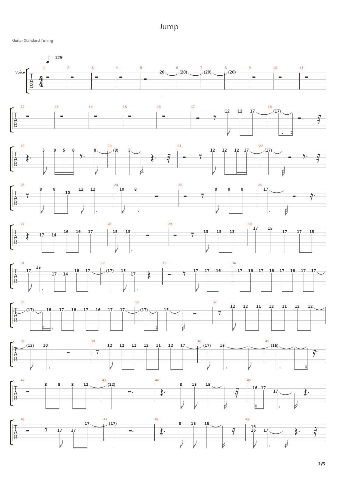 Jump吉他谱