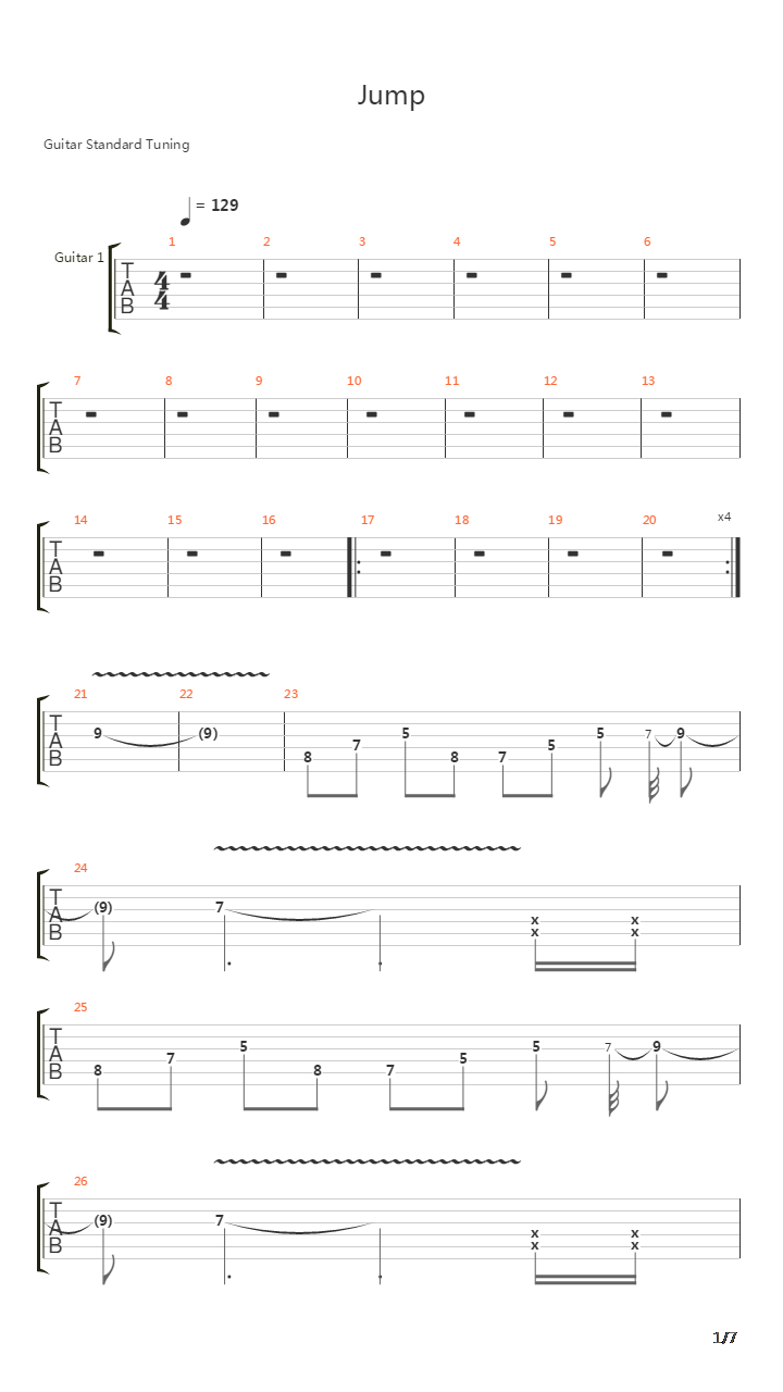 Jump吉他谱