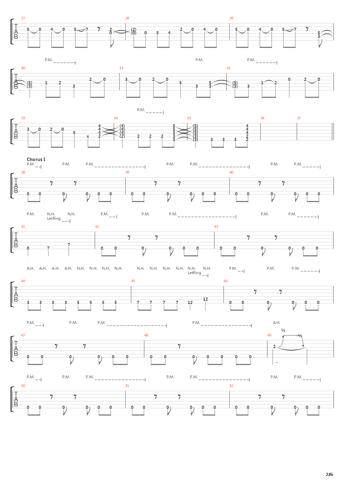 Loss Of Control吉他谱