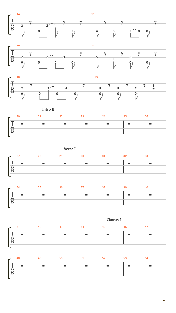 The Full Bug吉他谱