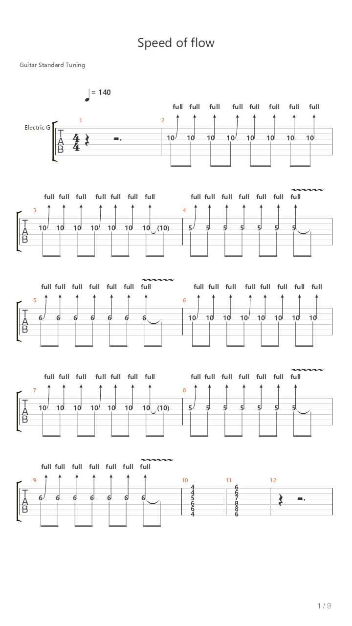 银魂 - Speed of flow(ED8)吉他谱