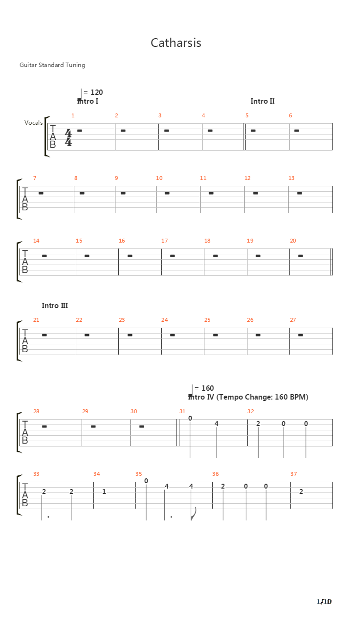 Catharsis吉他谱