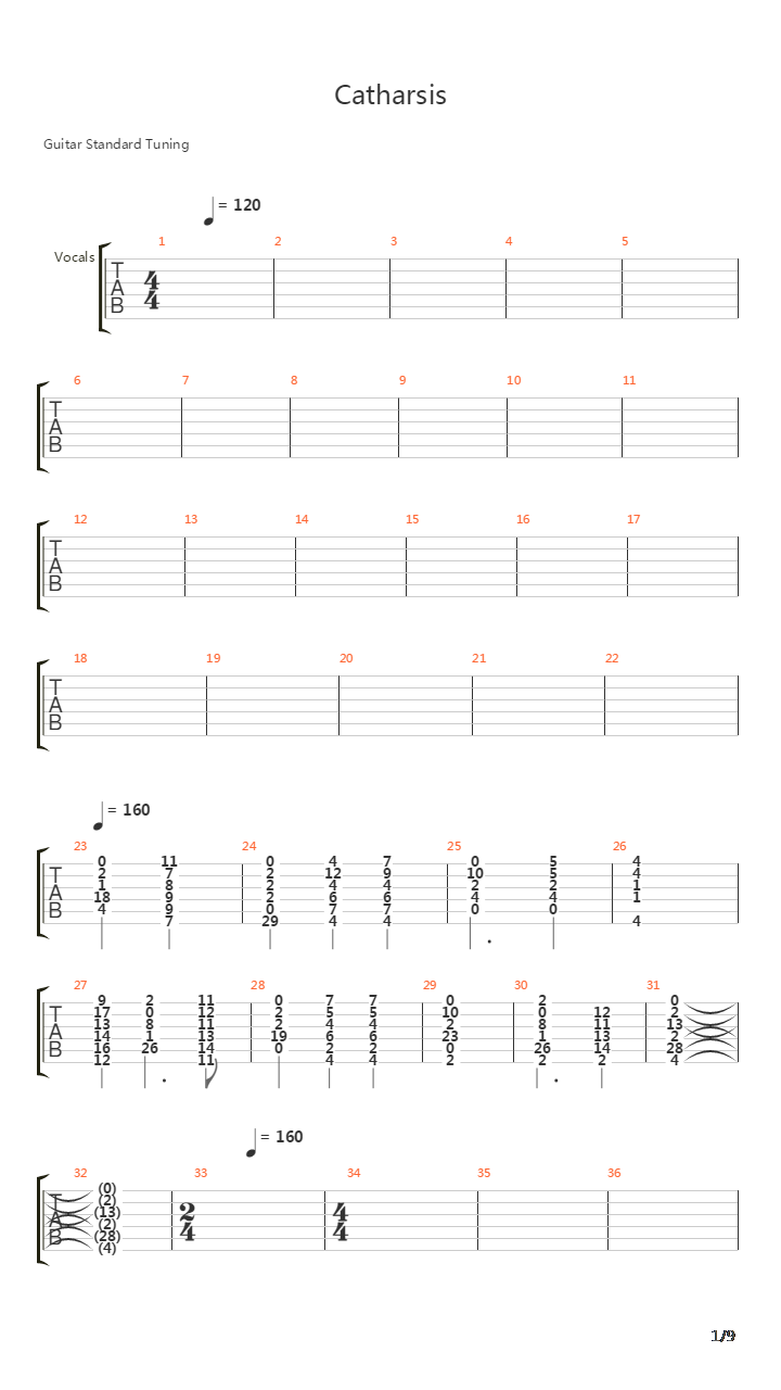 Catharsis吉他谱