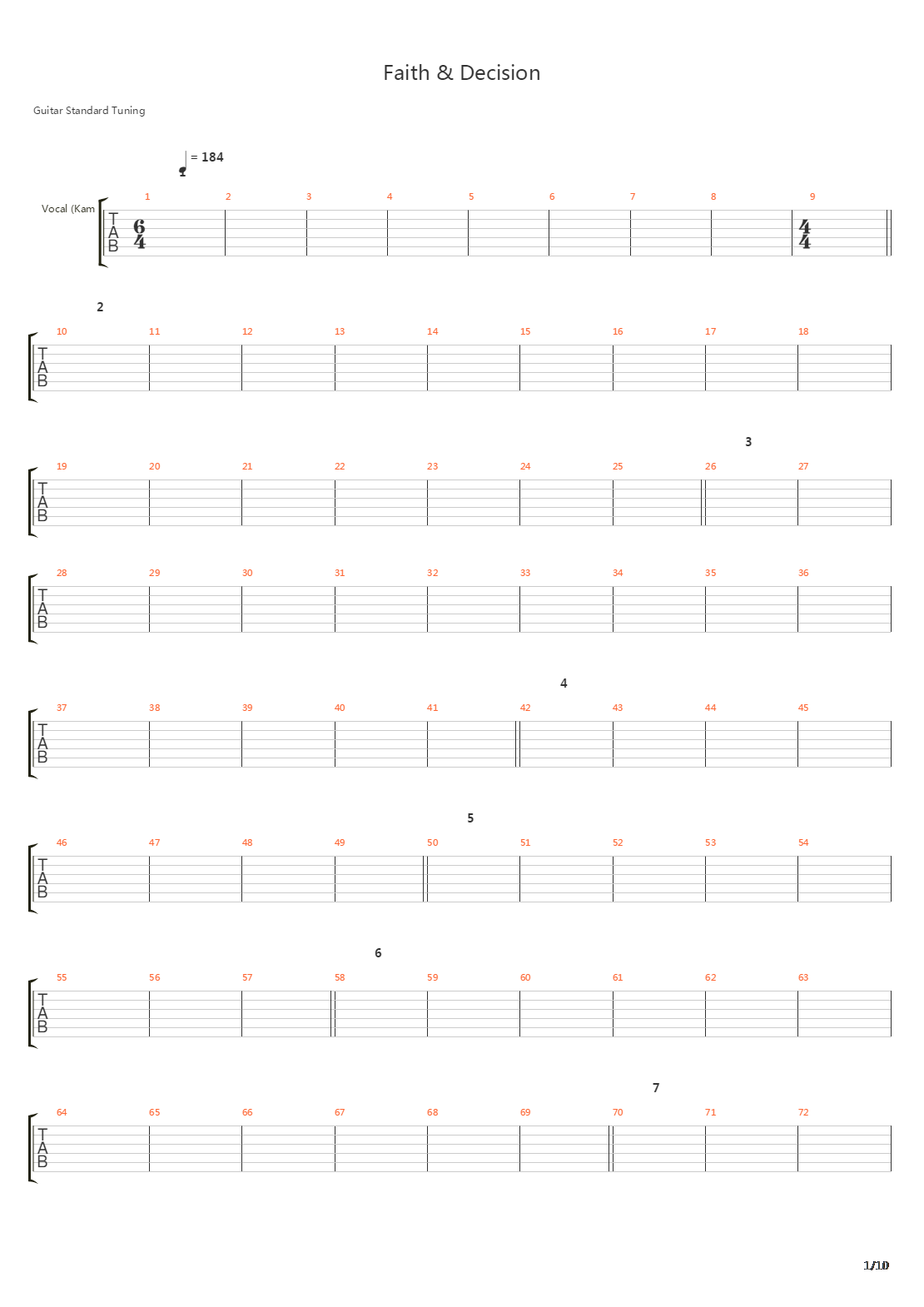 Faith Decision吉他谱