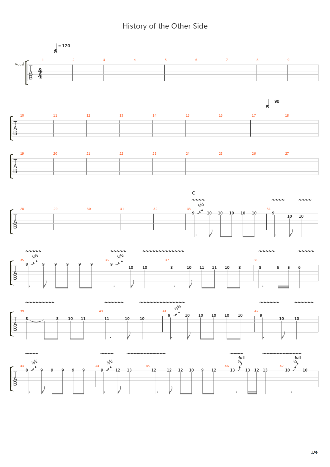 History Of The Other Side吉他谱