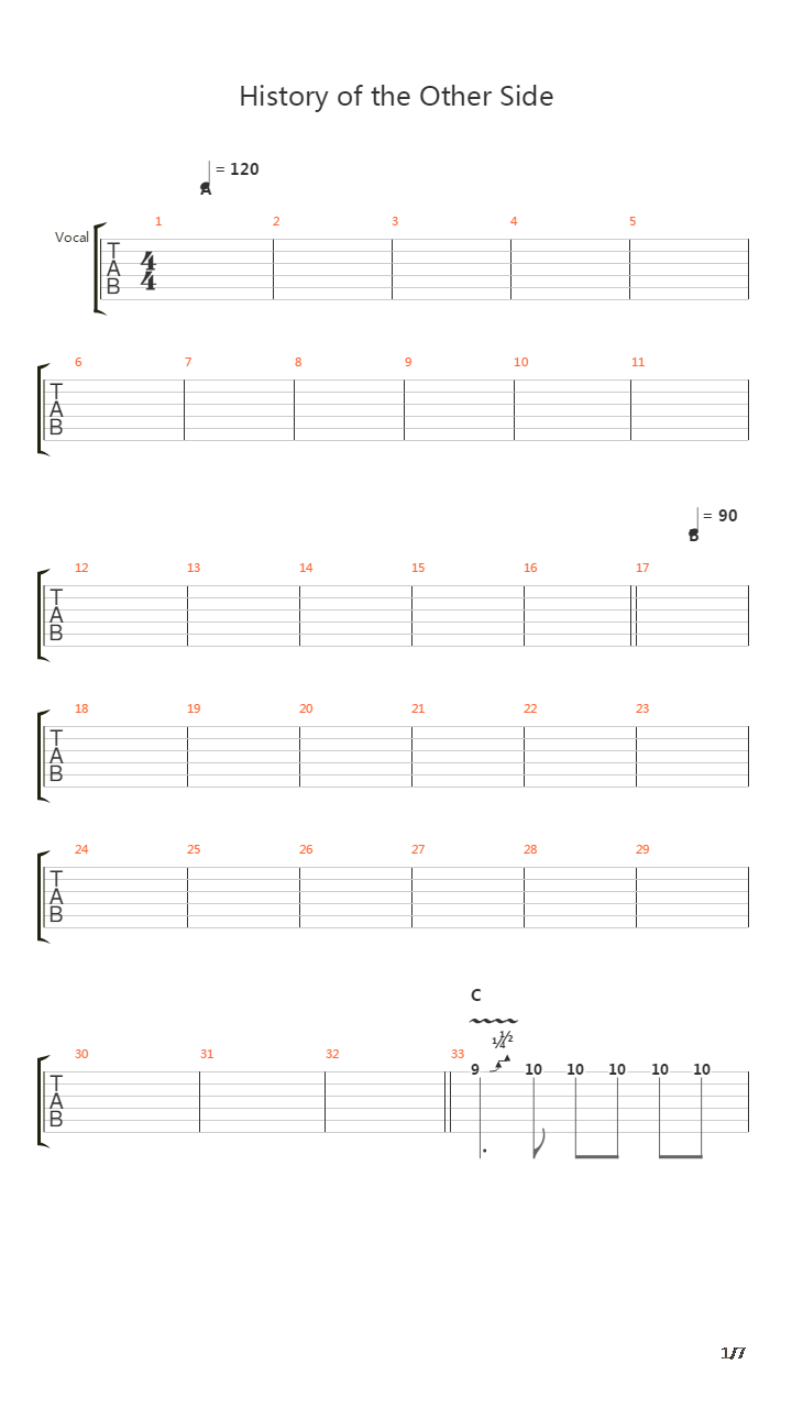 History Of The Other Side吉他谱