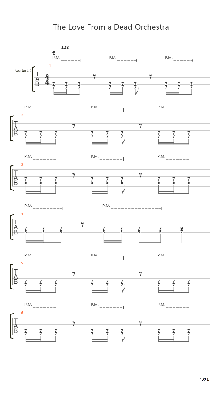 The Love From A Dead Orchestra吉他谱