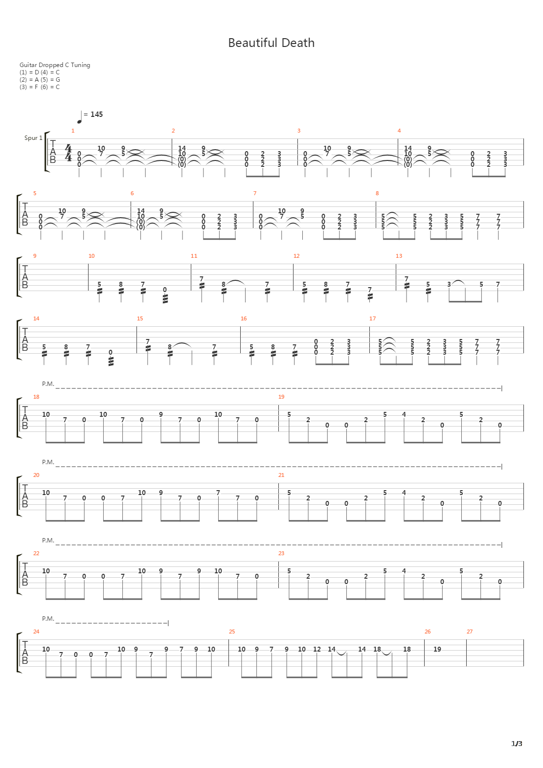 Beautiful Death吉他谱