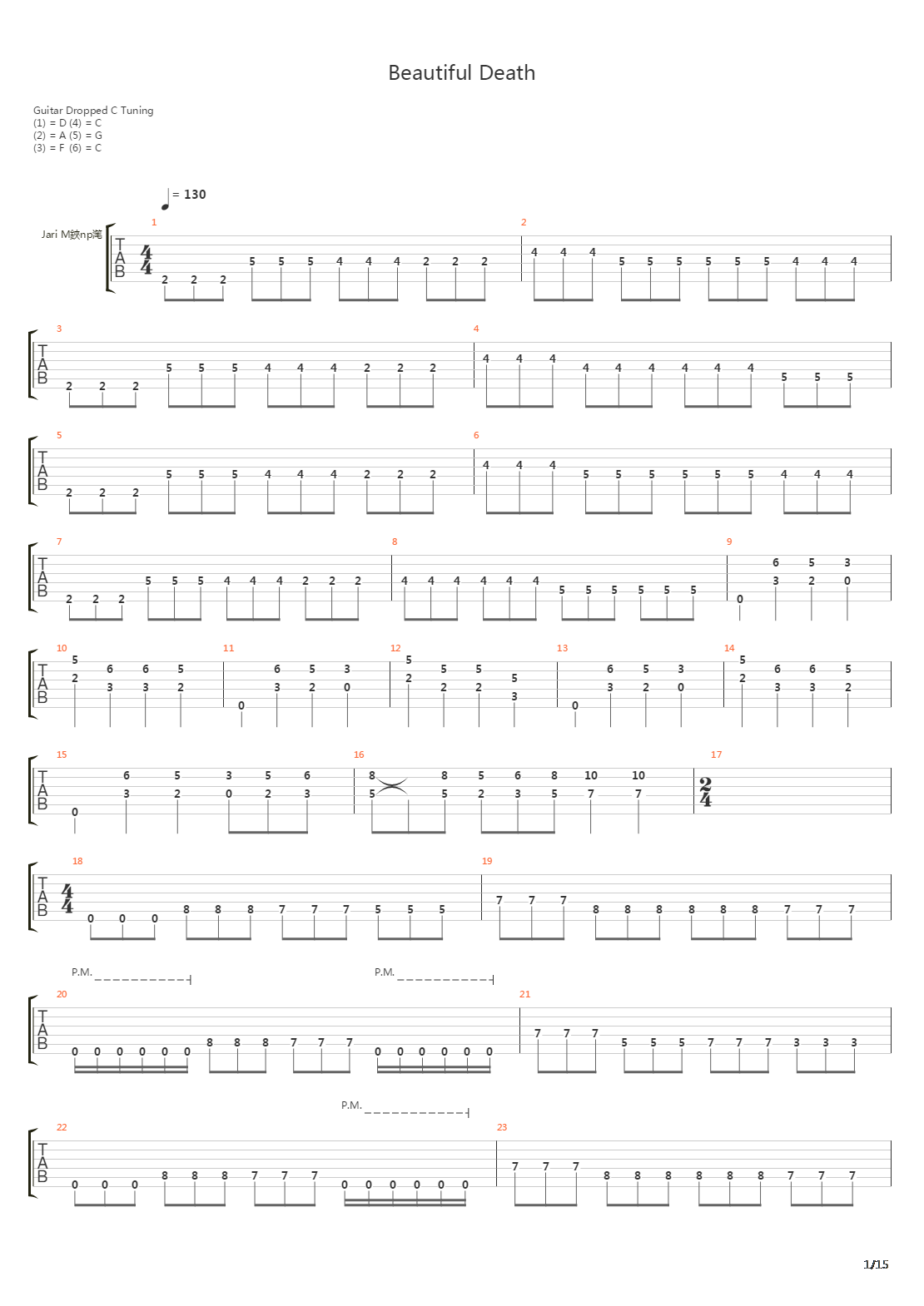 Beautiful Death吉他谱