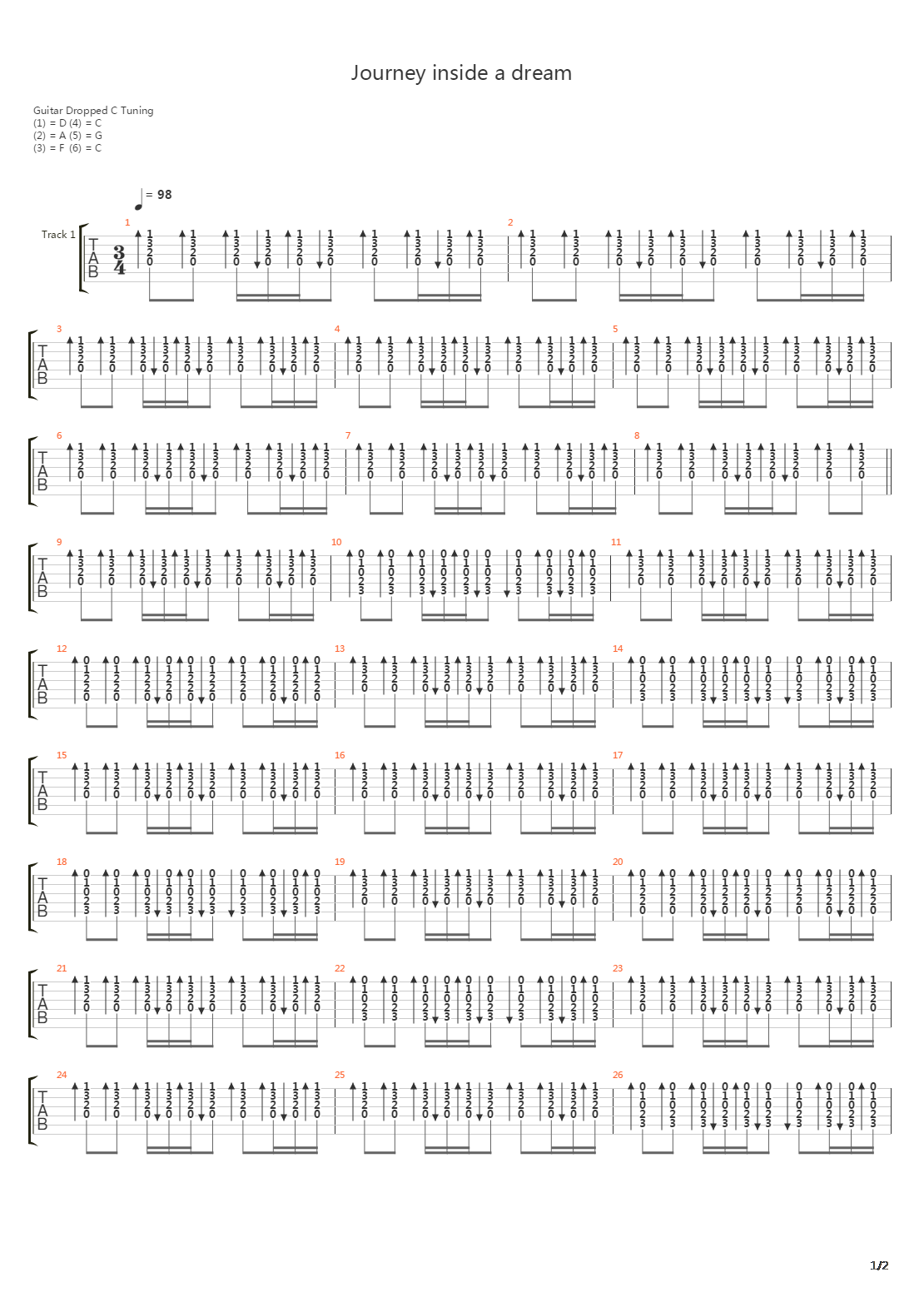Journey Inside A Dream吉他谱