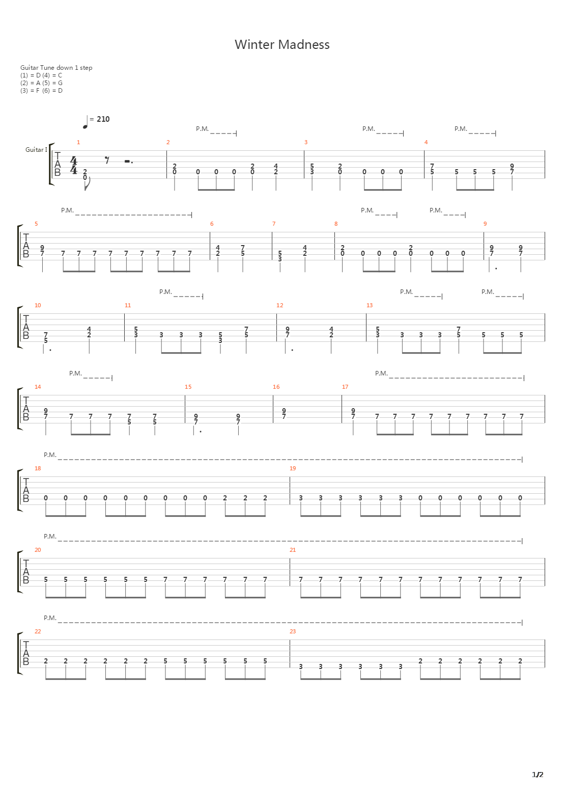 Winter Madness吉他谱