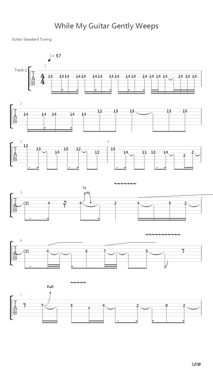 While My Guitar Gently Weeps吉他谱