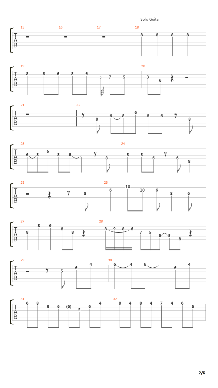 Cariba吉他谱