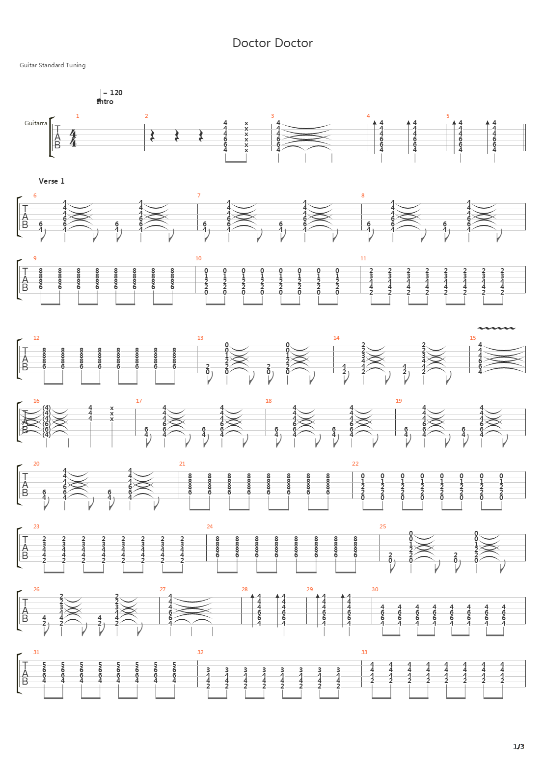 Doctor Doctor吉他谱