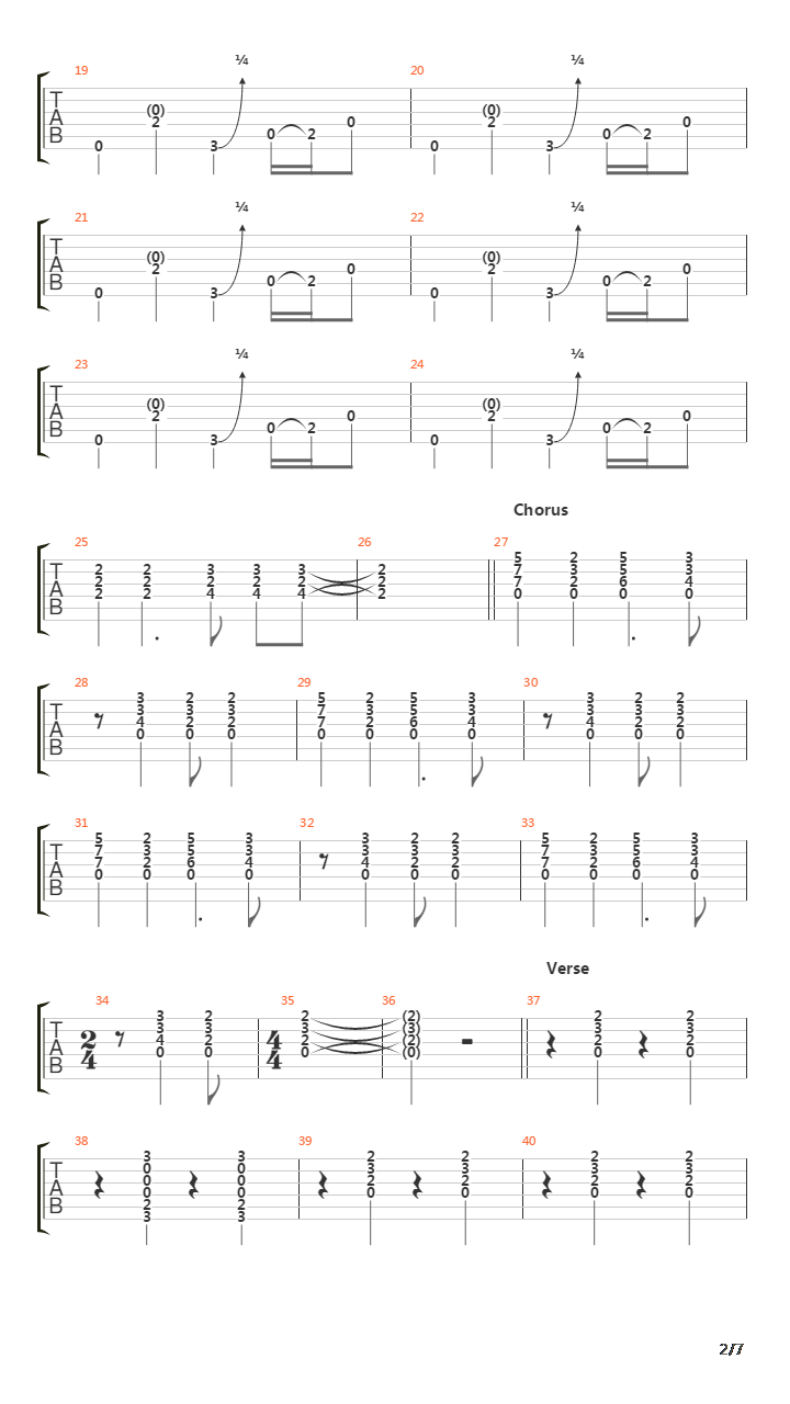 Substitute吉他谱