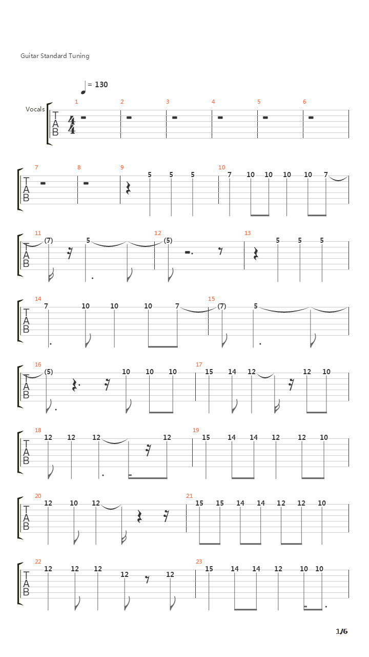 Substitute吉他谱