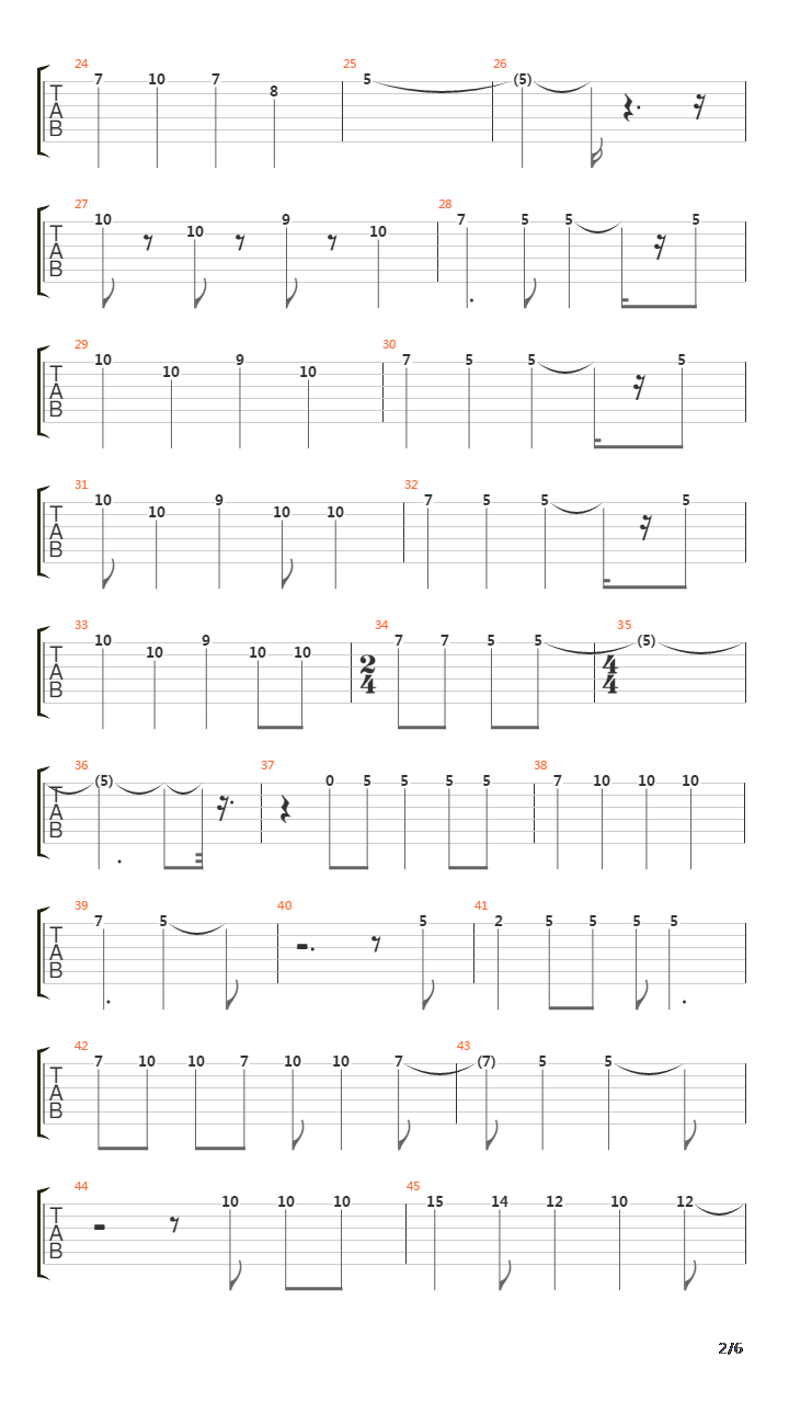 Substitute吉他谱