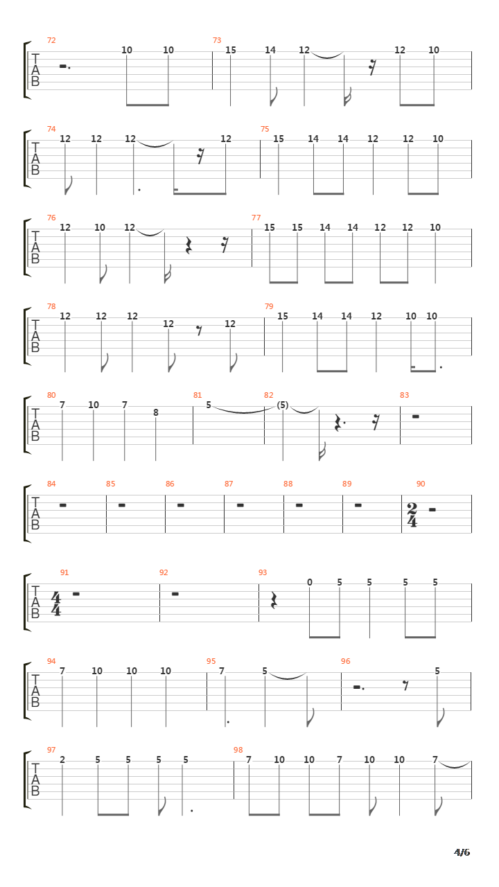 Substitute吉他谱