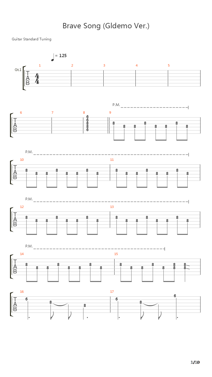 Angel Beats - Brave Song吉他谱