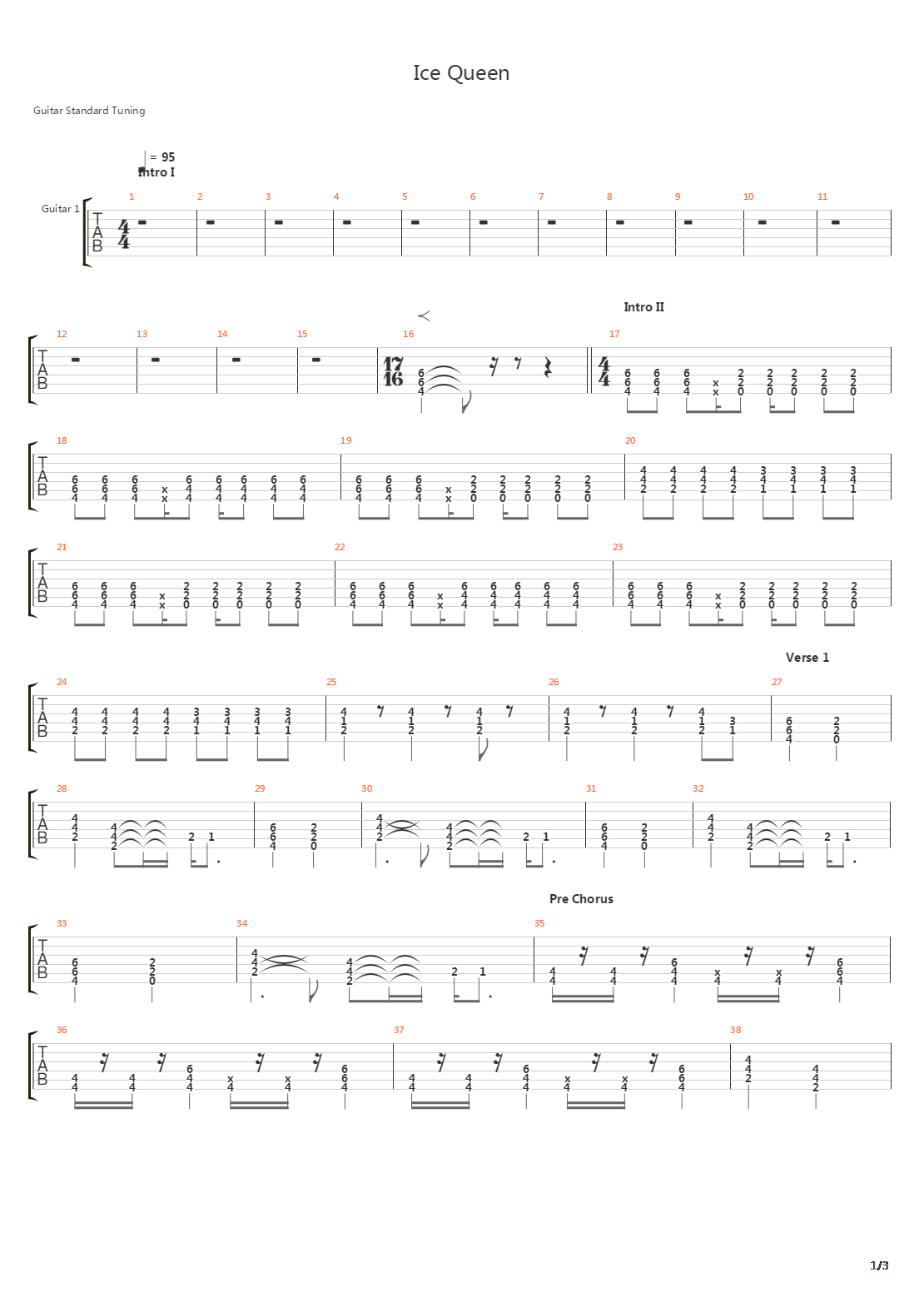 Ice Queen吉他谱