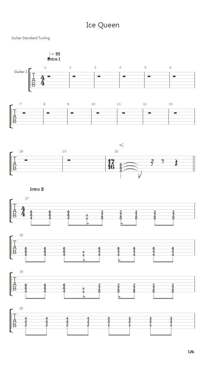 Ice Queen吉他谱
