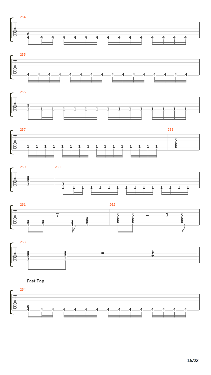 Through the fire and the flames吉他谱