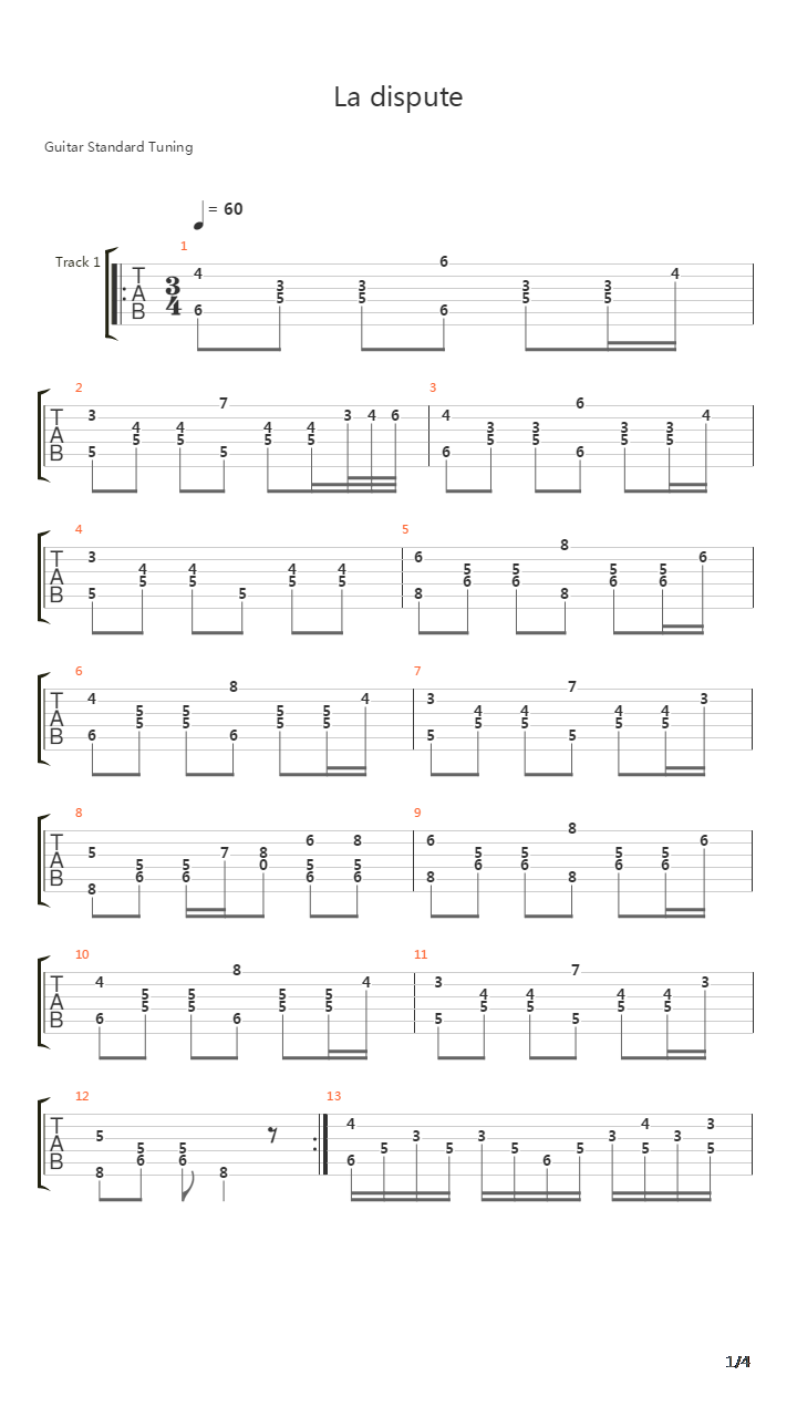 La Dispute吉他谱