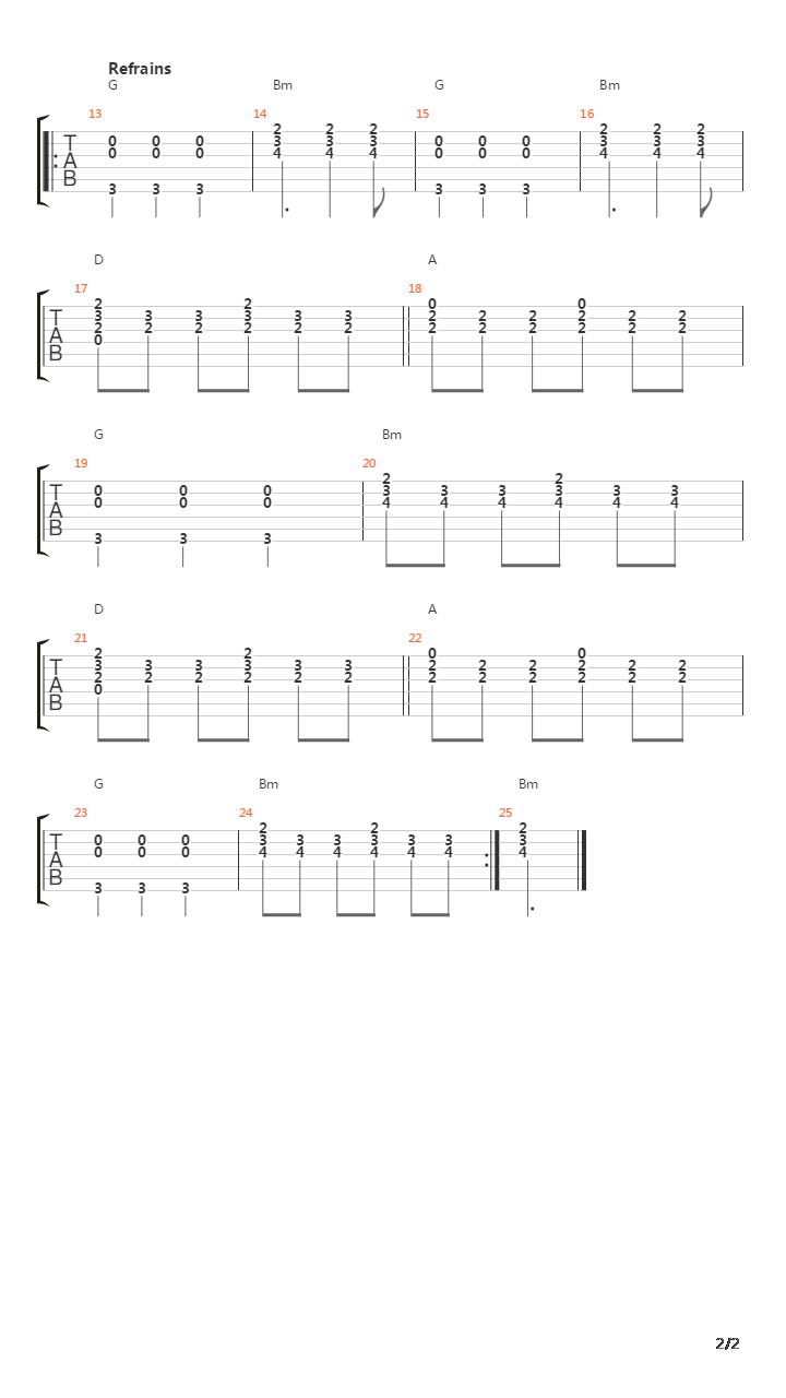 Monochrome吉他谱