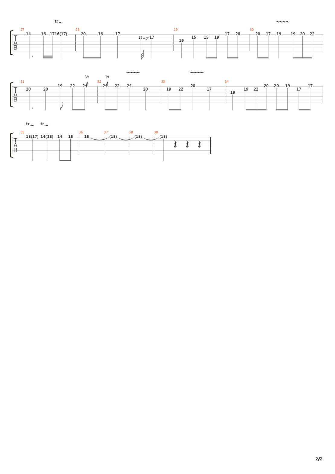 Air吉他谱