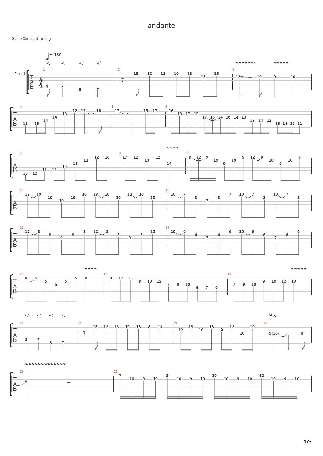 Andante吉他谱