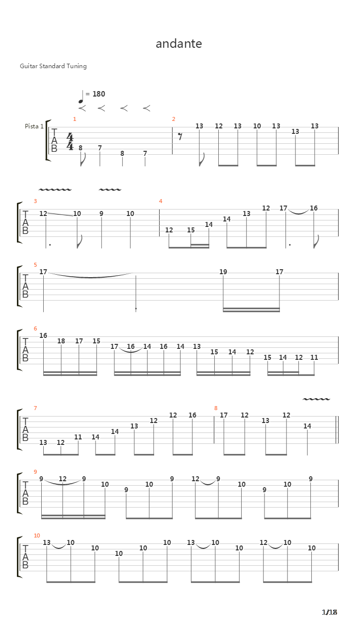 Andante吉他谱
