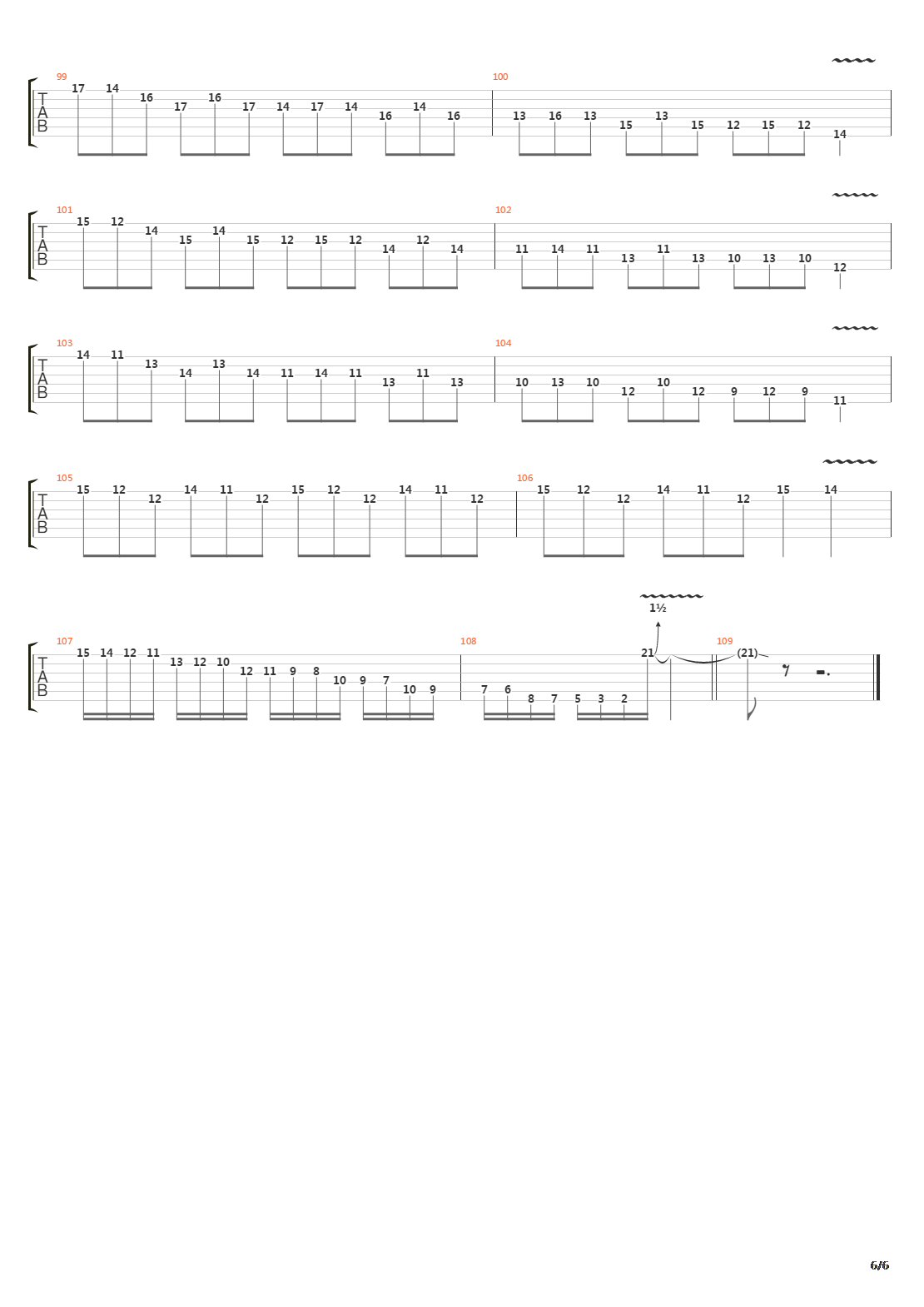 Arpeggios From Hell吉他谱