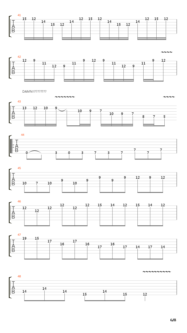 Arpeggios From Hell吉他谱