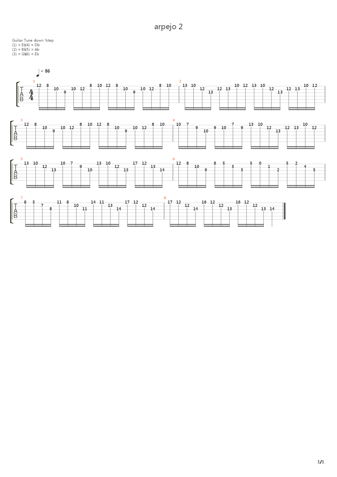 Arpejo 2吉他谱