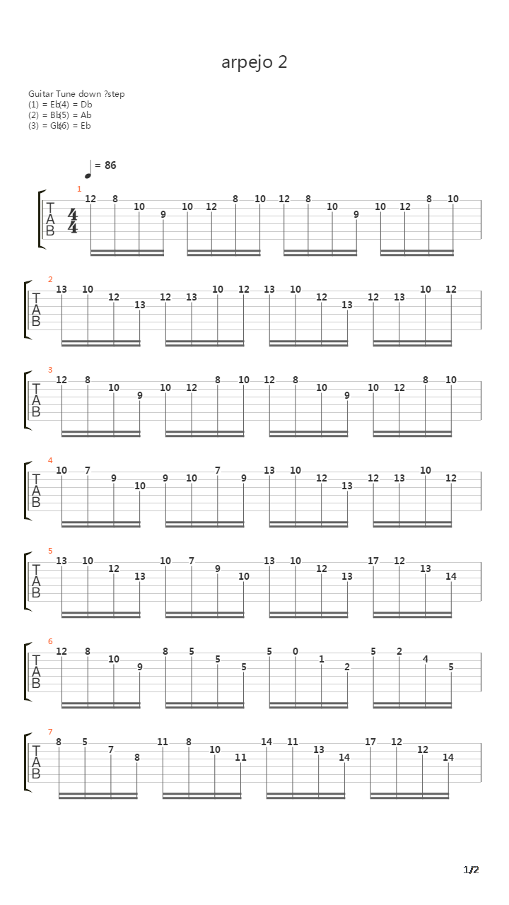 Arpejo 2吉他谱