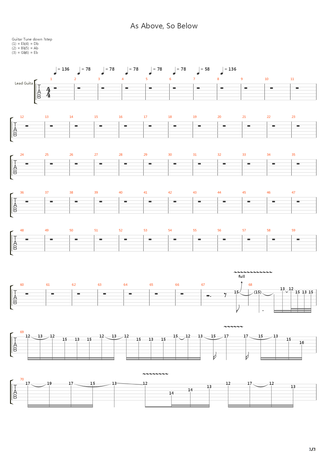 As Above So Below吉他谱