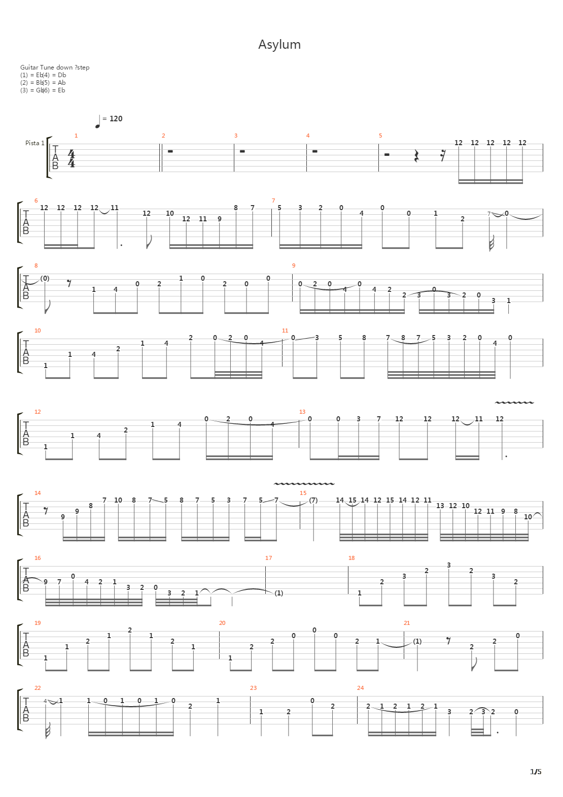 Asylum Part 2吉他谱
