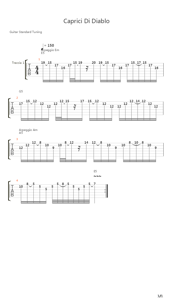 Caprici Di Diablo Theme吉他谱
