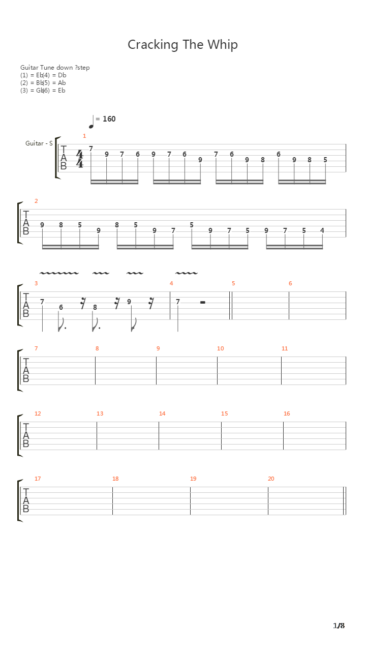 Cracking The Whip吉他谱