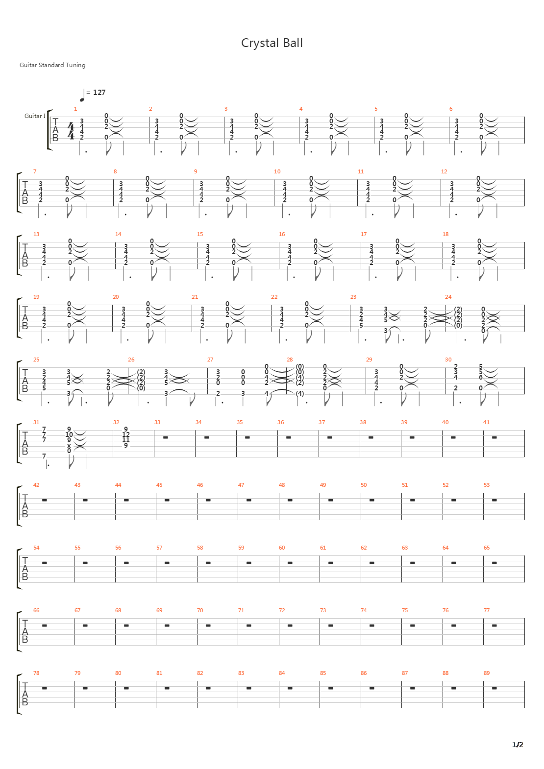 Crystal Ball吉他谱